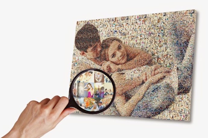 Фото на мозаике.